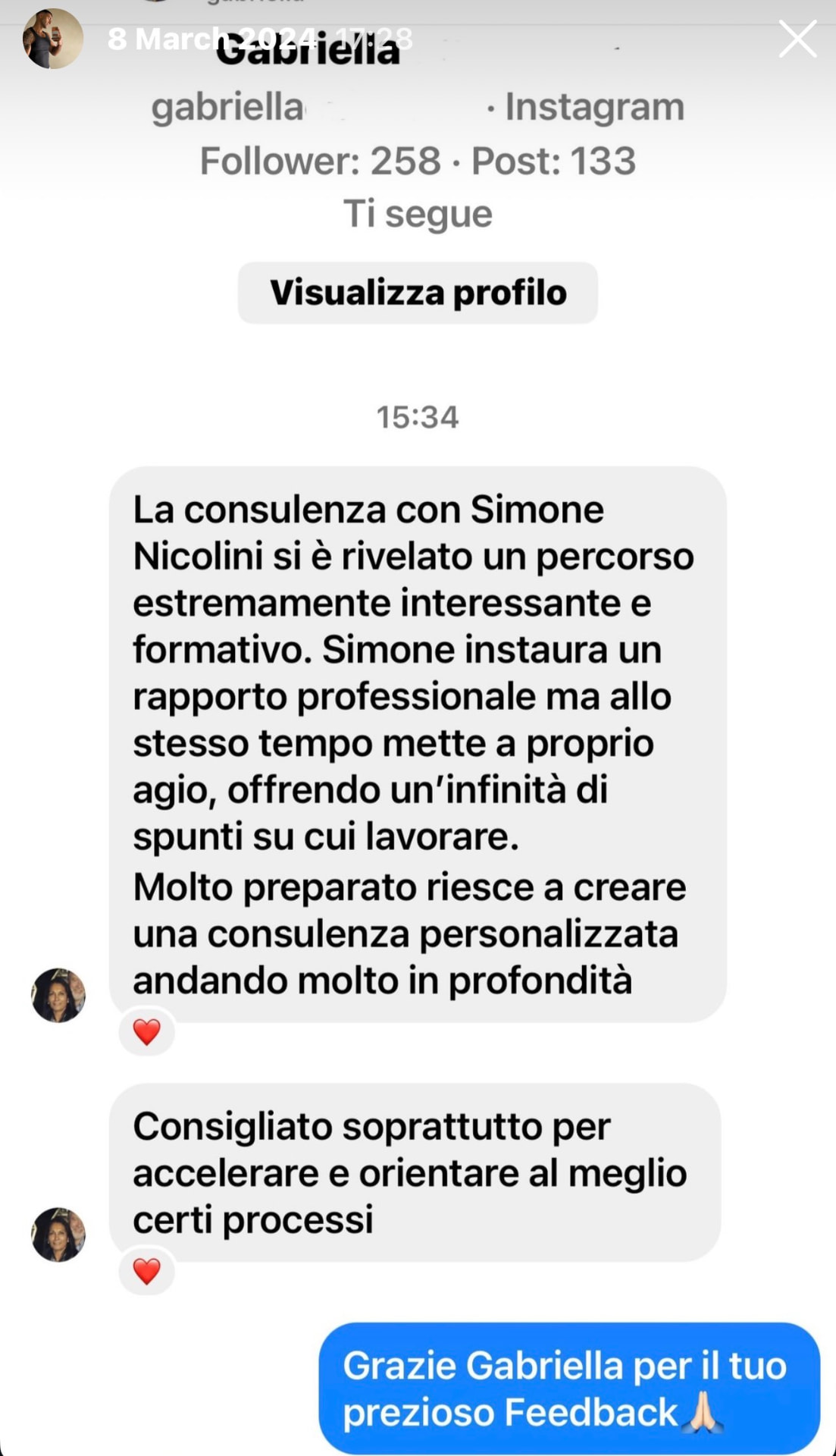 Testimonianza clienti Protocollo ANIMA